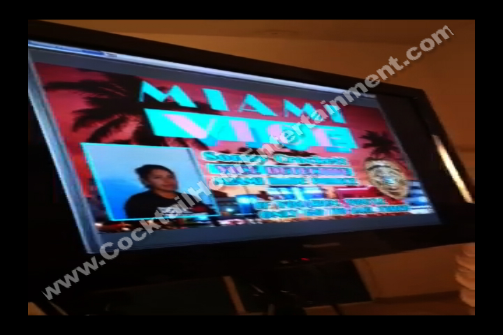 Sample ID Cards TV preview display for Bar Mitzvah Entertainment