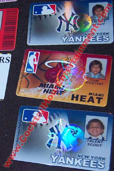 Sample ID Cards for Bar Mitzvah Entertainment 1